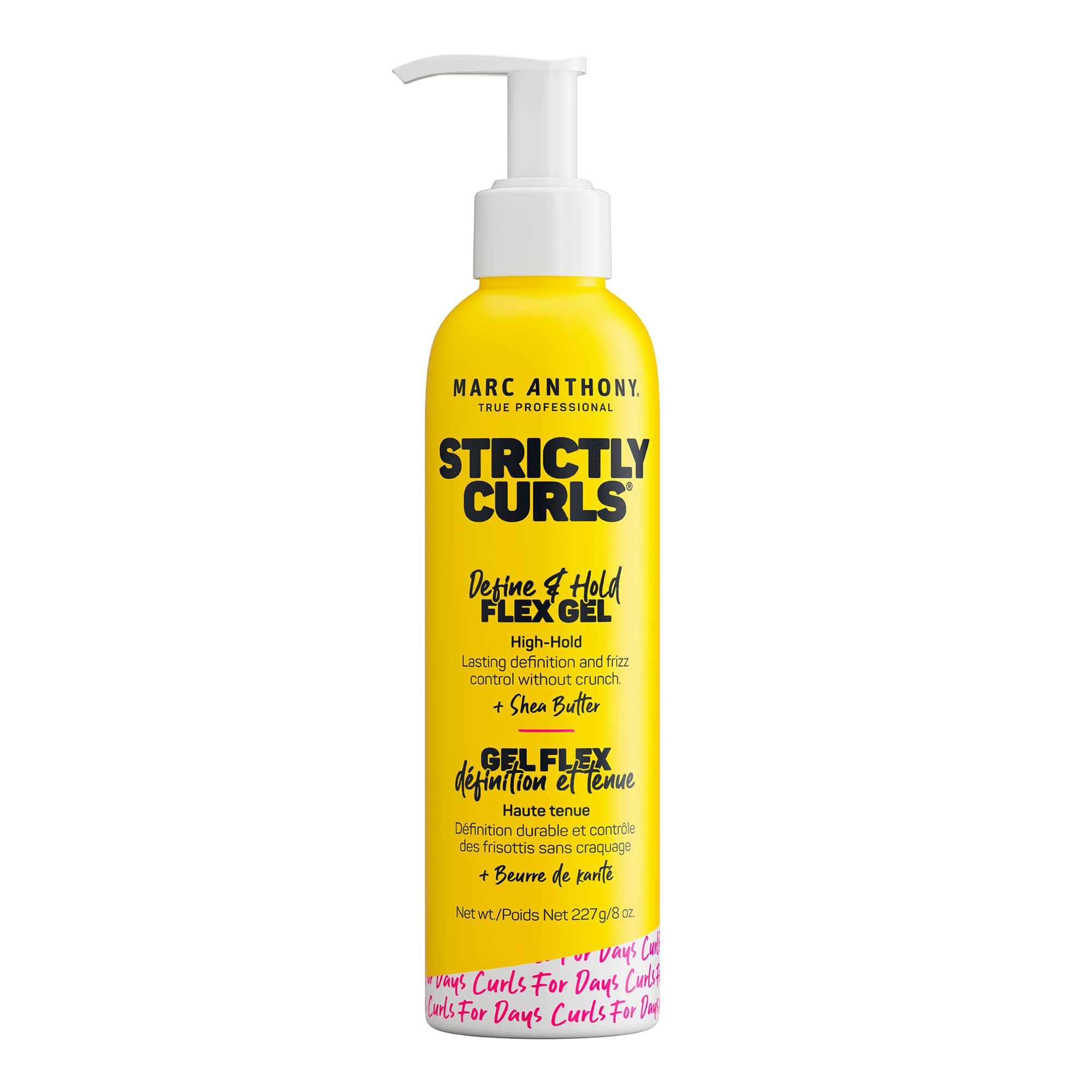 Marc Anthony Define & Hold Flex Hair Styling Gel, Strictly Curls - Medium to Coarse Curls - High Hold, Long-Lasting Frizz Control & Added Shine with Shea Butter - Anti-Frizz Hair Products for Women
