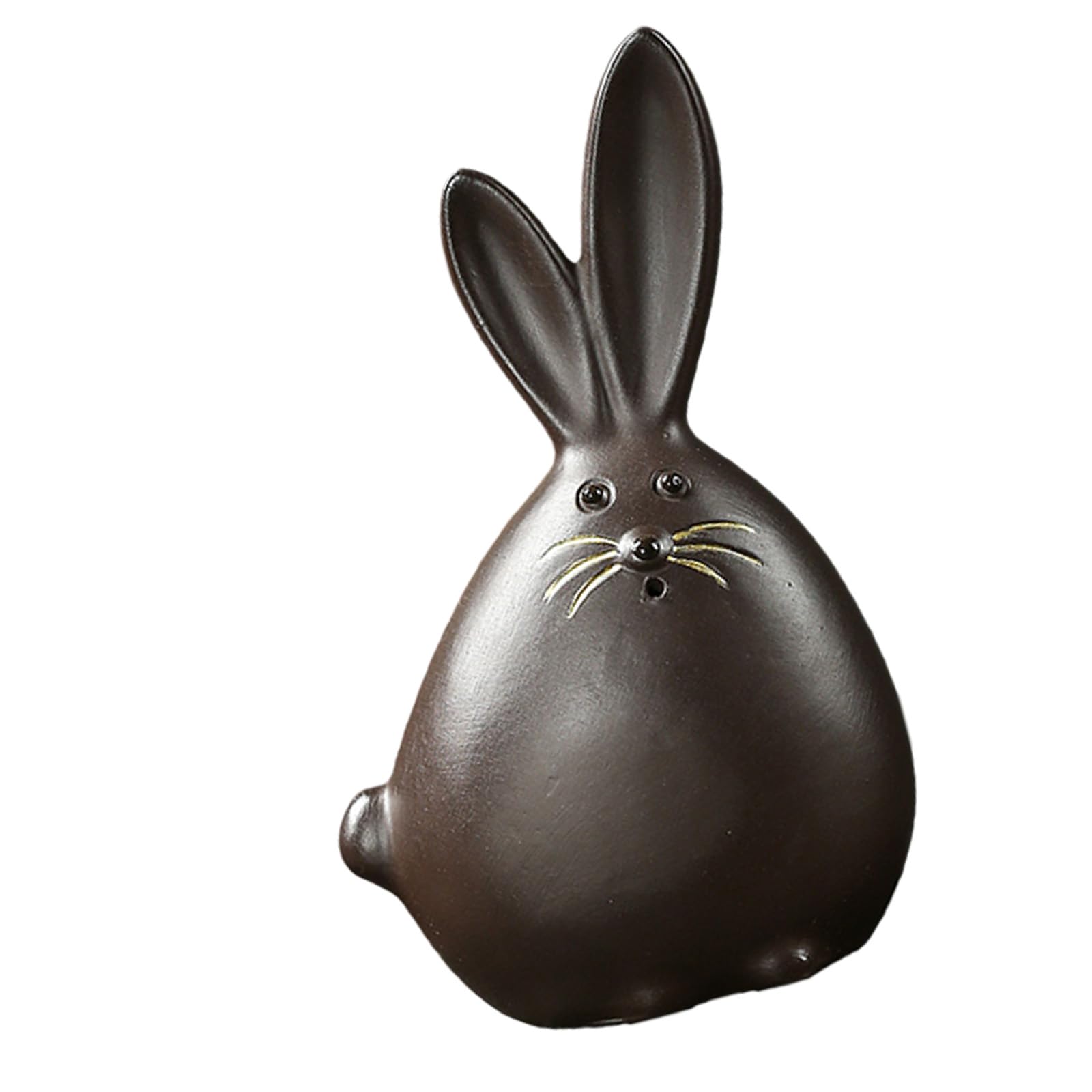 Buxuaaaa Artistic Rabbits Teas Pet From Grape Clay for Tea Ceremony Decor and Home Display Lucky Rabbits