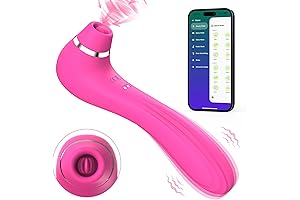 Clitoral Licking Vibrator, Tongue Sex Toy with 9 Vibrations