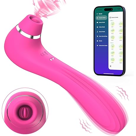 Clitoral Licking Vibrator, Tongue Sex Toy with 9 Vibrations