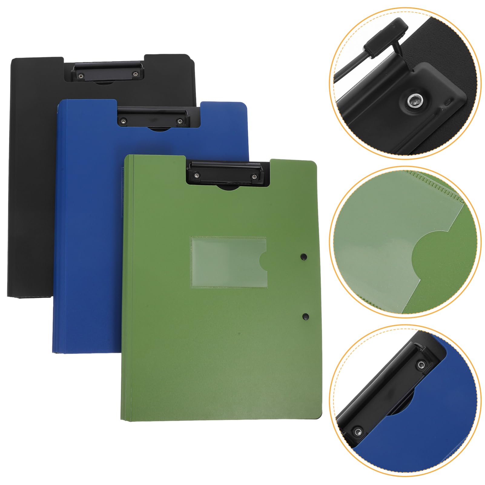 NUOBESTY 6pièces Porte-documents Pliable avec Double Pince pour Organisation de Documents Étanche et Léger pour Usage de Bureau ou Personnel