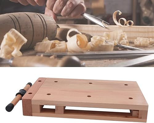 Miniatura 7 de Banco de trabajo de madera maciza, mesa de trabajo portátil para carpintería, mesa de trabajo de escritorio de madera, kit de banco de trabajo