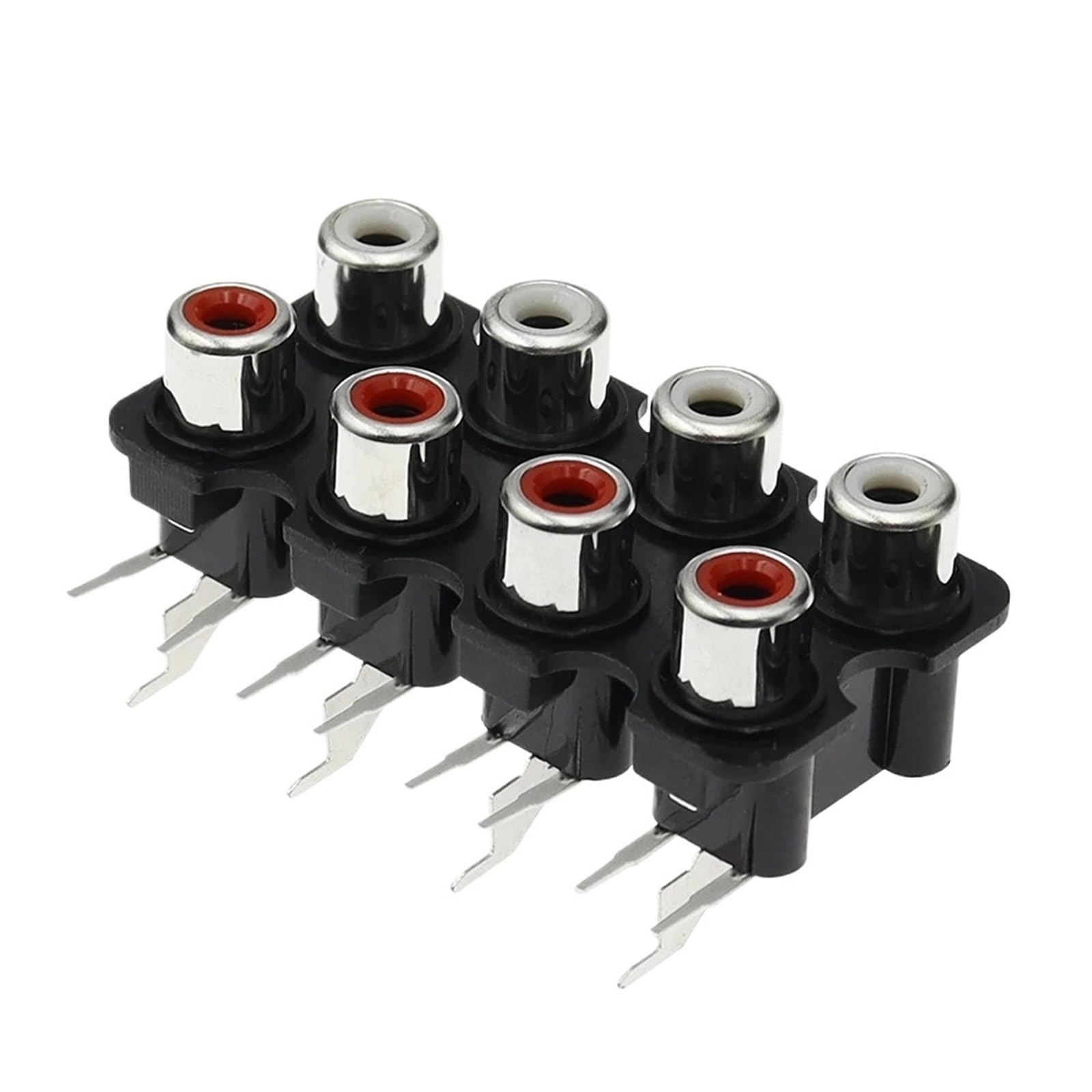 5 pezzi 2/4/6/8 fori jack audio stereo femmina presa di ingresso audio AV connettore interfaccia amplificatore Lotus Row segnale di connessione(8 holes)