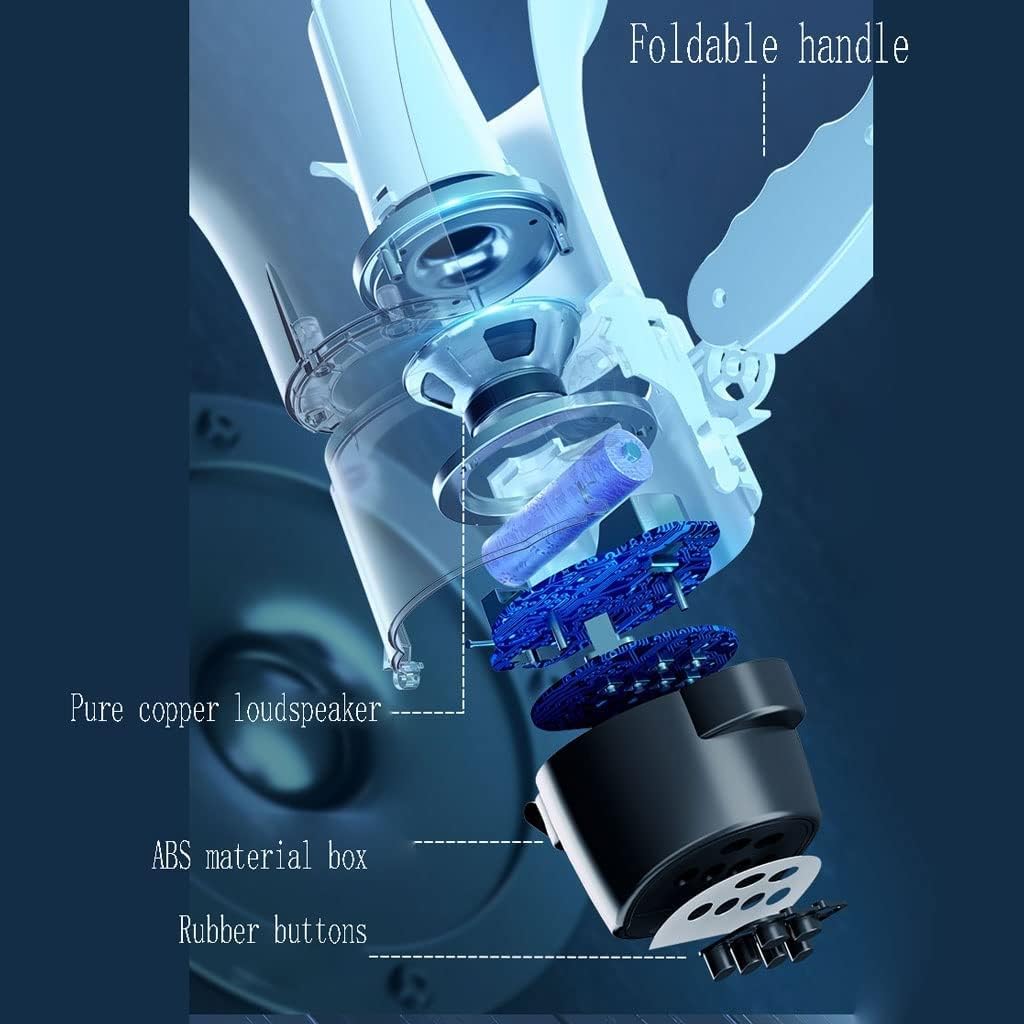 Handheld Portable Megaphone Speaker Loudspeaker Adjustable Vol Control Portable Foldable Handheld Bullhorn for Coaches Referee Amplifiers