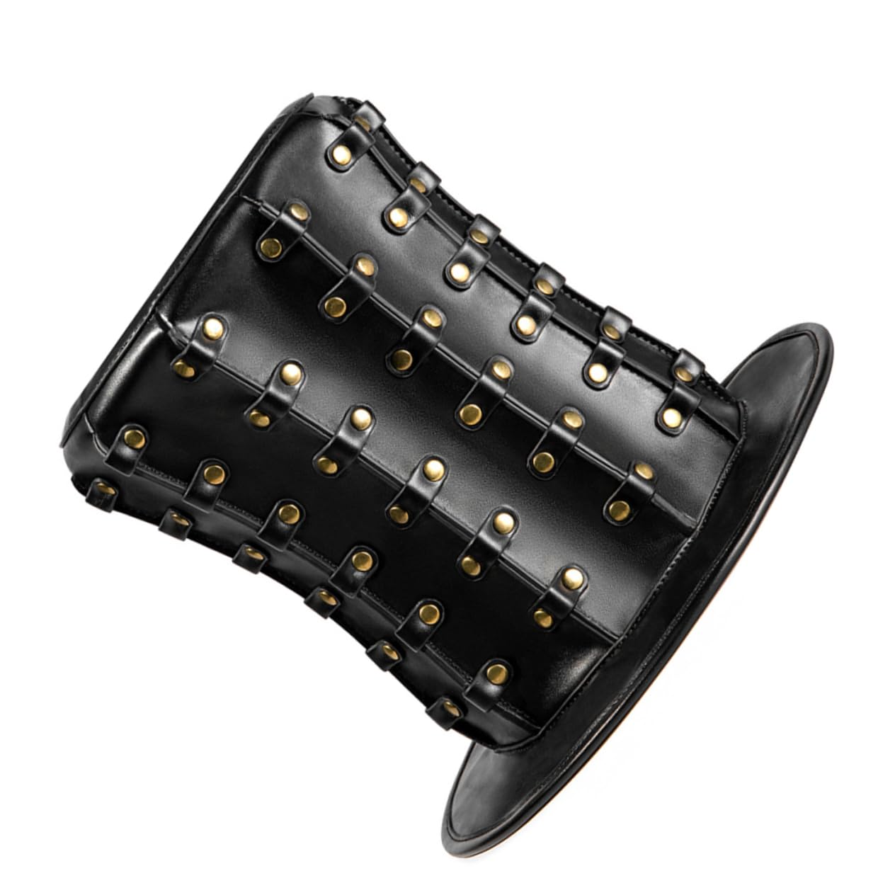 Cabilock Punk Style Hohe Kappe Halloween Hut mit Nieten Eleganter Heißer Hut für Damen und Herren Partys und Festivals Hochwertiges Leicht zu Reinigen und Vielseitig Einsetzbar
