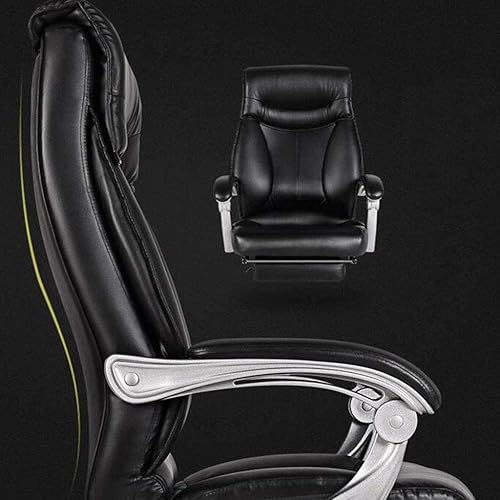 Miniatura 4 de Silla de oficina ejecutiva ergonómica con respaldo medio y reposabrazos acolchados, altura ajustable del asiento