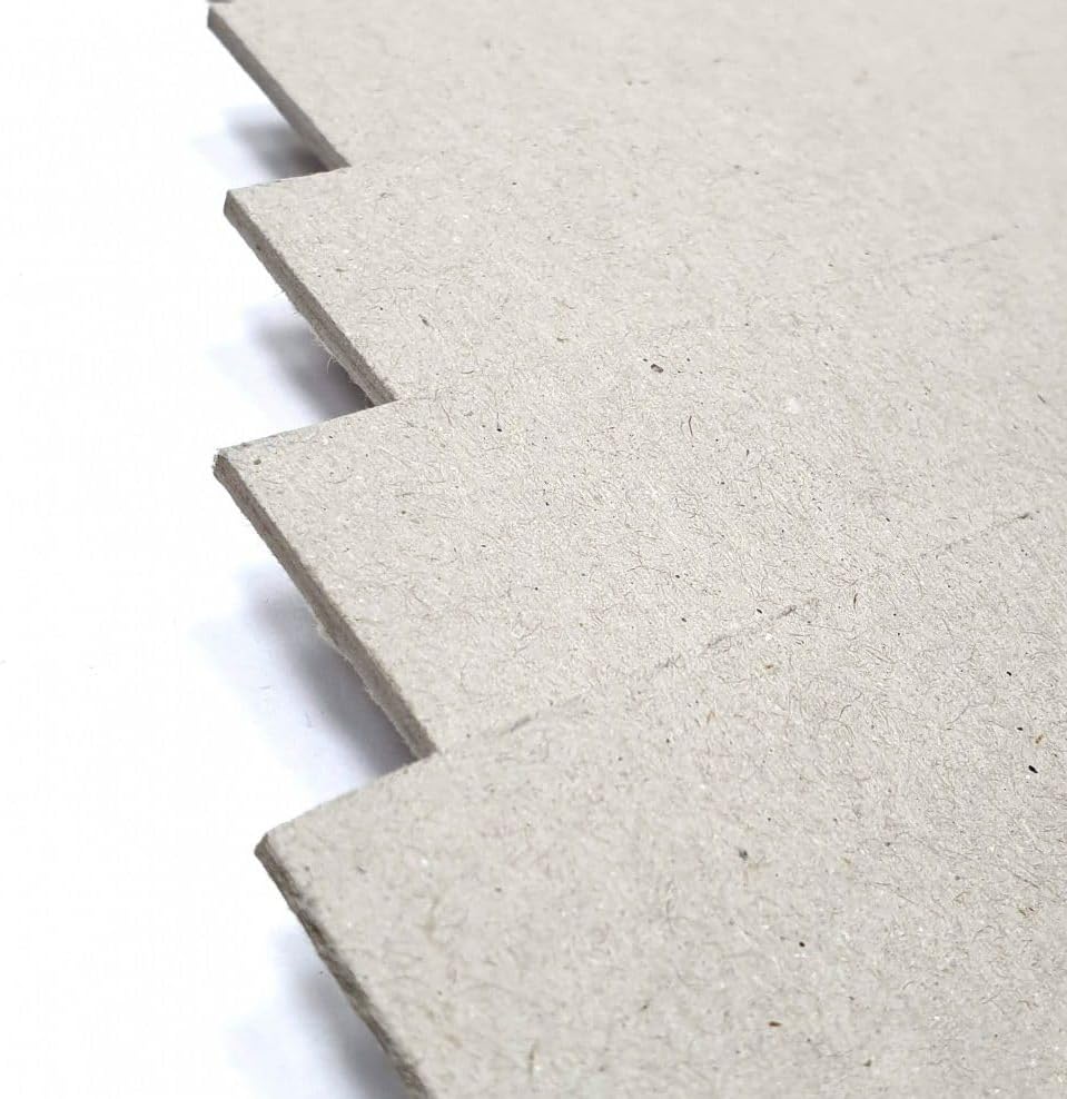 Gray Book Board 25 Sheets 12 x 12 Inch – 60pt Heavyweight Binder’s Board for Bookbinding, Model Making, Crafts, and DIY Projects – Stiff Pressed Cardboard Panels