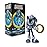 Just Toys LLC Sonic The Hedgehog Buildable Figure, Black & White Limited Edition - 4 Collectible Toy with Moveable Arms & Accessories (Gold Ring & Chaos Emerald)