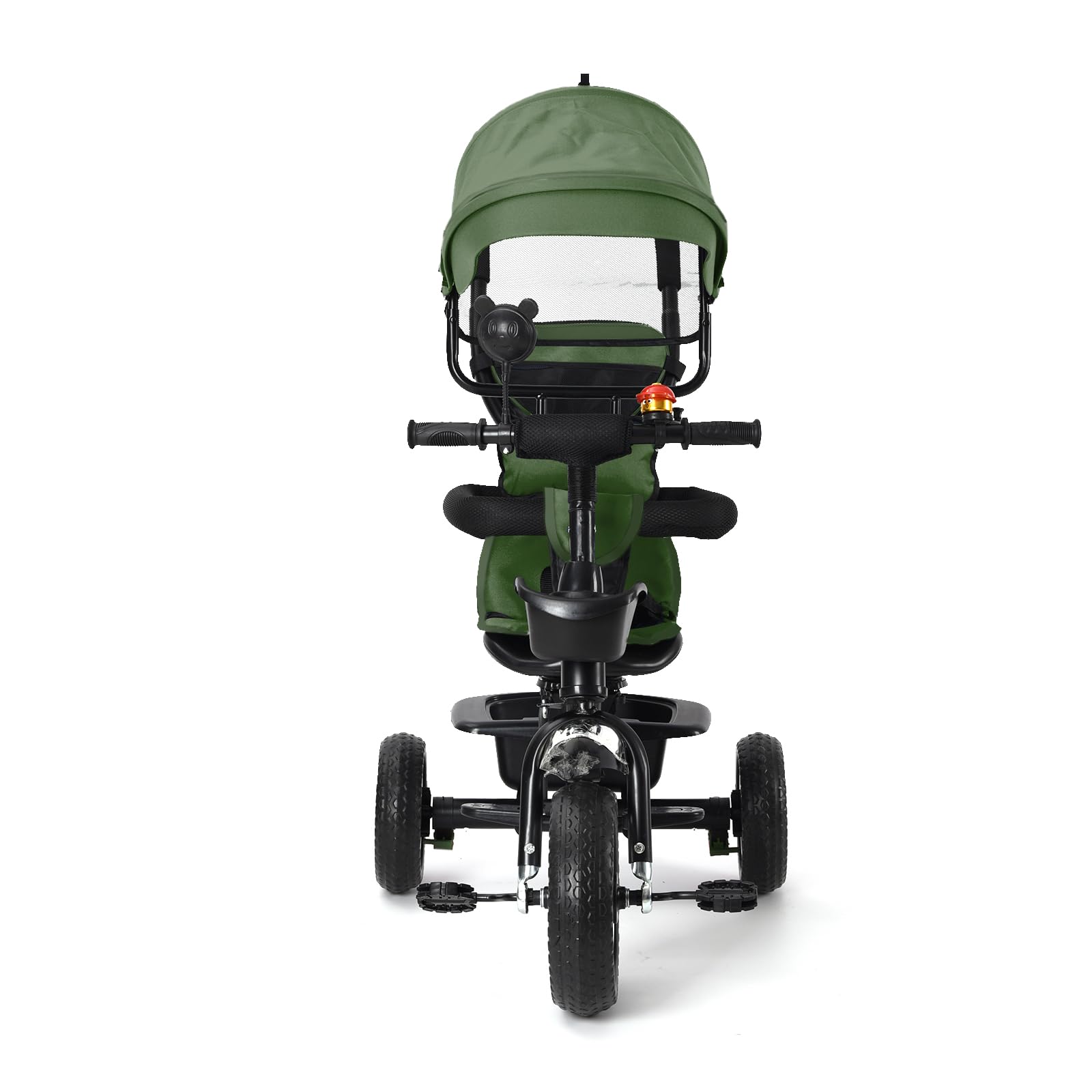 Tricycle Enfants avec Pare,Draisienne Vélo pour Enfant à partir de 1 an, Jouet Velo Enfant 5 Ans, De 9 Mois, pour garçons et Filles comme Cadeau d'anniversaire,4 en 1 (Vert)