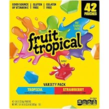 Strawberry Splash and Tropical Flavor Fruit Snacks, 42 ct 1 Pack