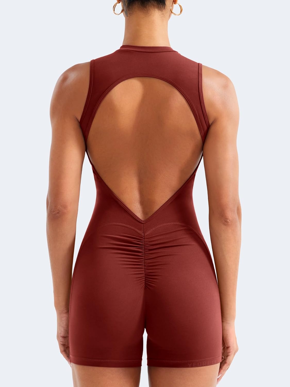 YEOREO Backless Workout Jumpsuits Women One Piece Sleeveless Jumpsuit with Pads Tessia Scrunch Butt Yoga Romper - Image 5