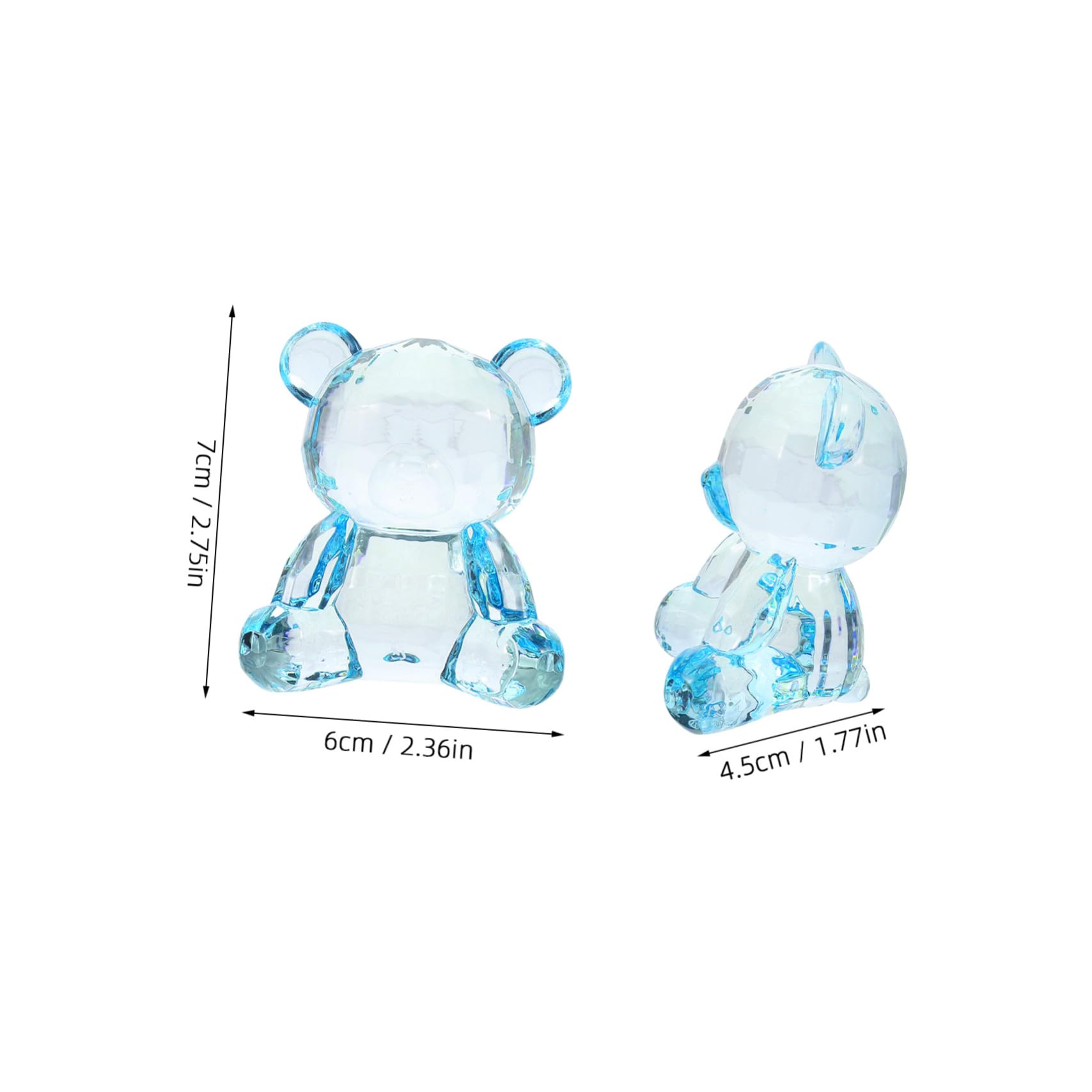 YARNOW 4 Pezzi Di Scultura Orso Statua Orso Acrilico Decorazione Orso Per Arredamento Casa E Feste