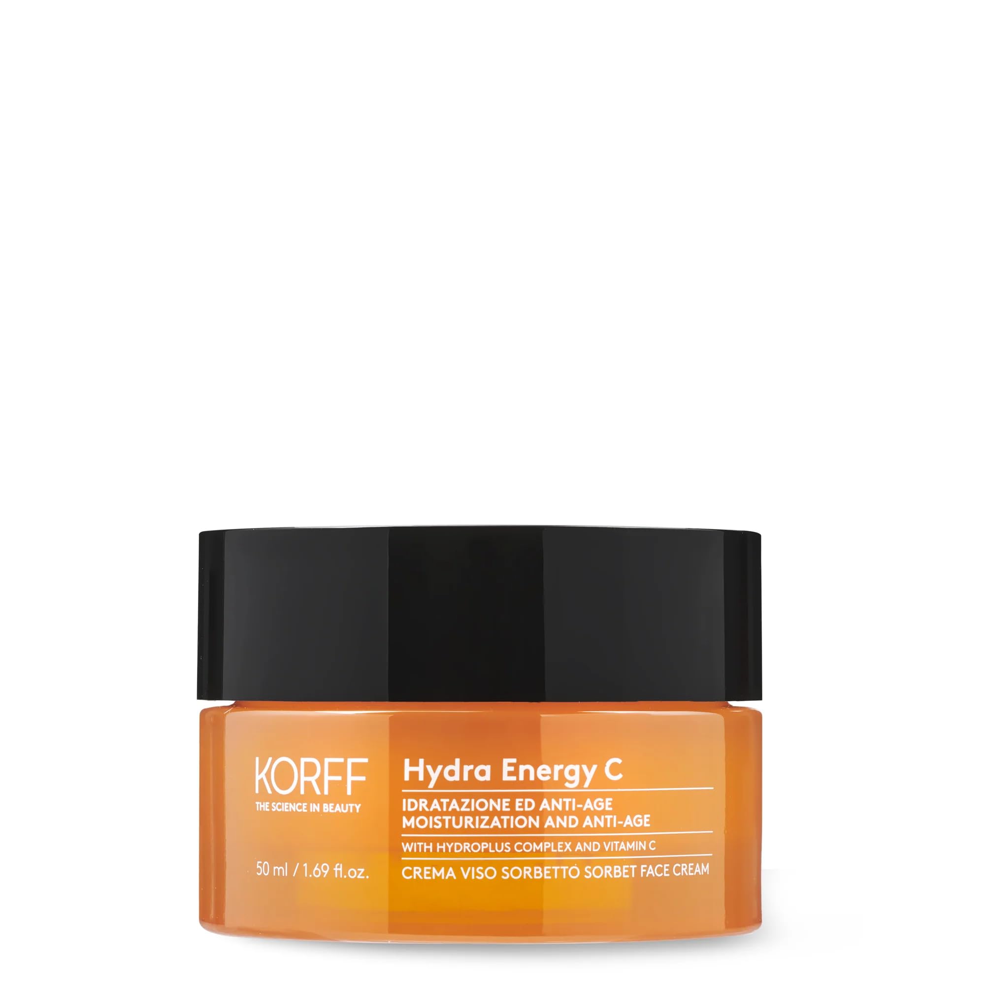Korff Hydra Energy C, Crema Viso con Hydroplus Complex, Formula Idratante con Acido Ialuronico per Pelle Normali e Miste, 50ml