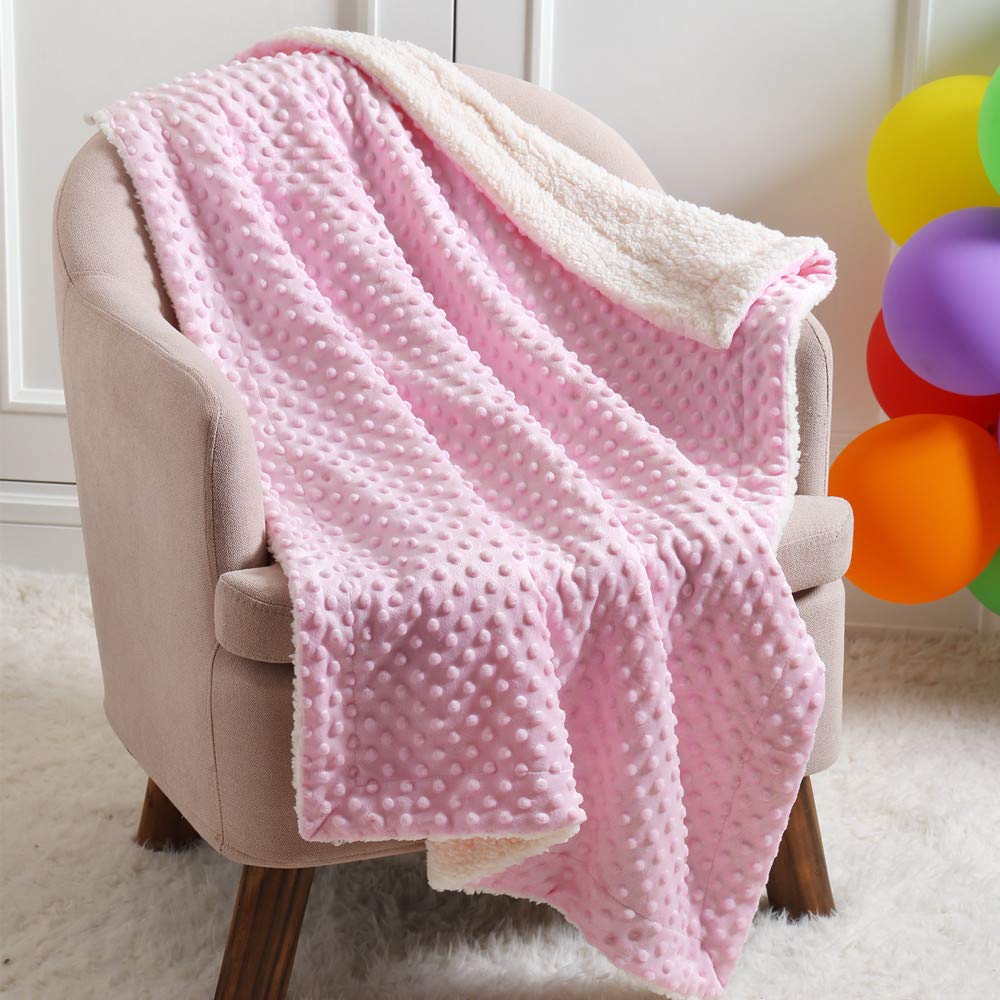 CREVENT Soft Cozy Baby Blankets for Boys Girls + Security Blanket, Set including A Gift Bag Newborn Essentials (Pink) - Image 4