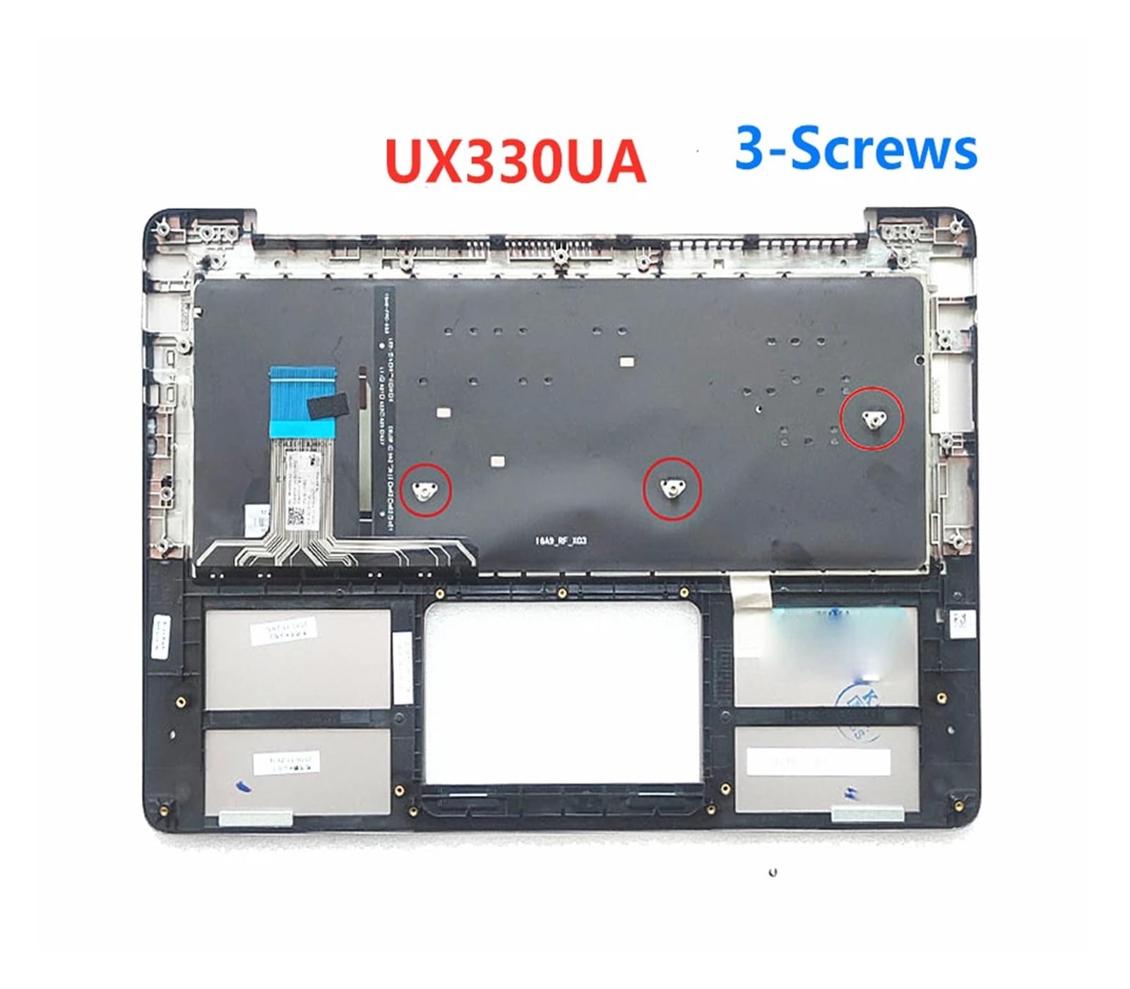 Custodia/copertura for tastiera retroilluminata for laptop US/UK/RU/TA/CN/EU/AR, compatibile con Asus, Zenbook, UX330 UX330CA U3000C UX330UA U3000UA(UX330CA-AR-Silver)