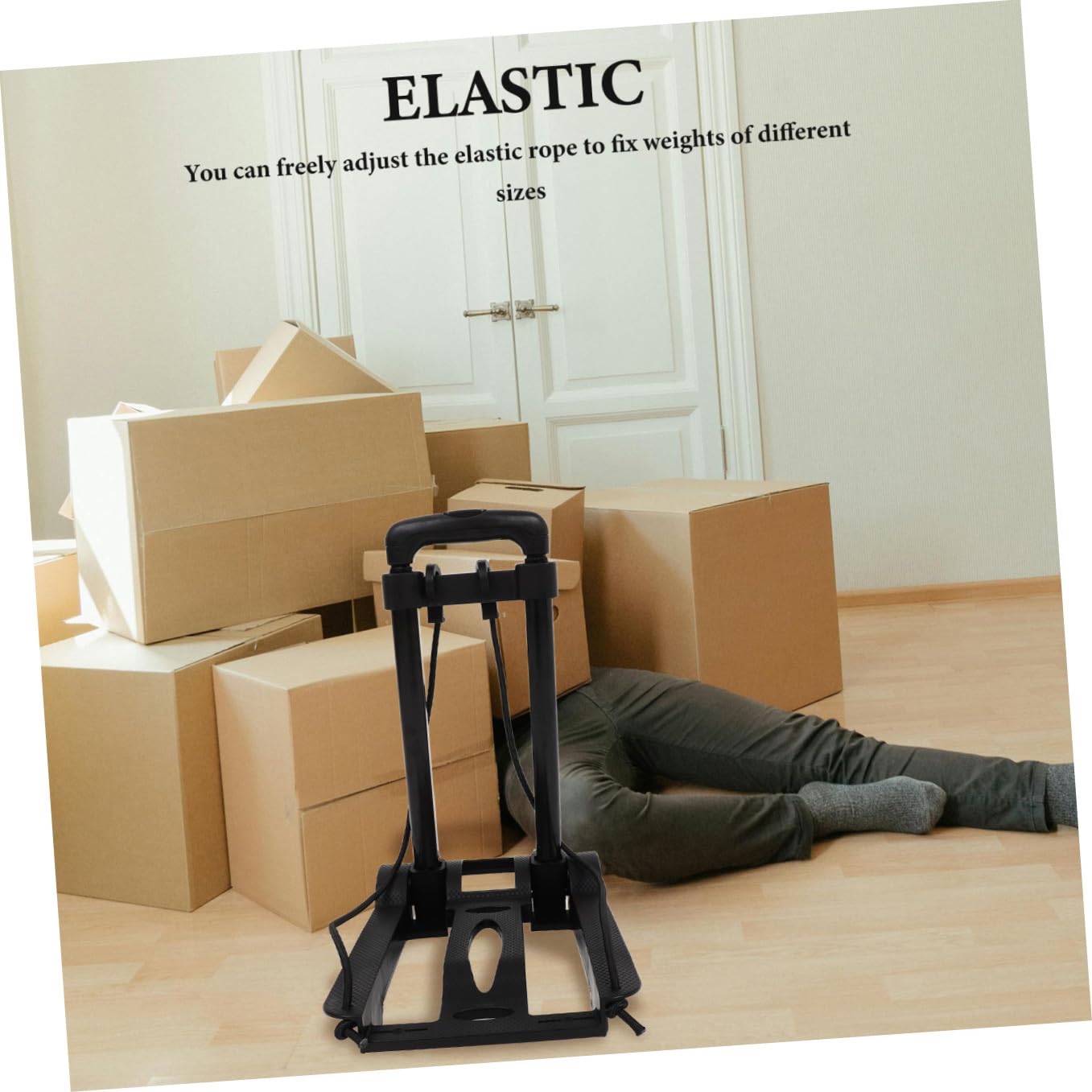 TOYANDONA Carrito de Compras Plegable Ruedas, Construcción Resistente de Hierro y Abs, Compacto y Versátil para Mudanzas y Compras Diarias