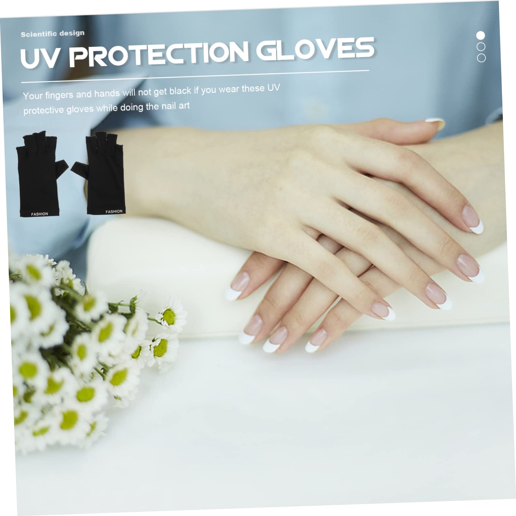 FRCOLOR 4 Pares De Guantes De Manicura Para La Piel - Guante De Uñas Uv Elástico Y Cómodo Para Salón En Casa
