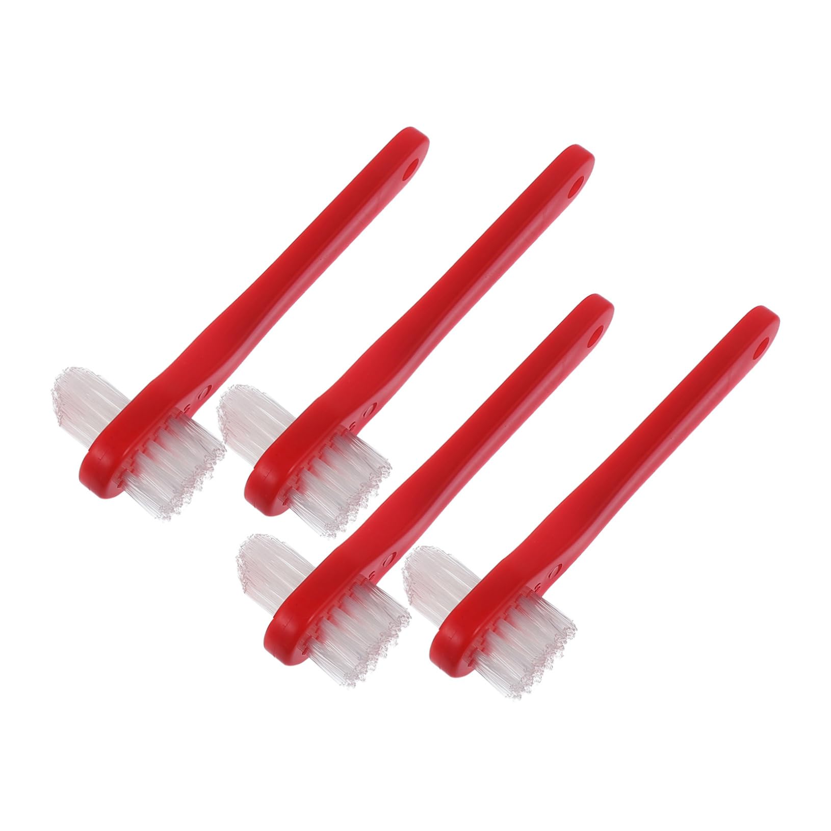 SHERCHPRY 5 Set Spazzola Per La Pulizia Della Protesi Adulti Spazzolino Da Viaggio Ditta Setola Piccolo Spazzolino Da Denti Spazzolino Morbido Portatile Nylon Rosso 4 Pezzi*5