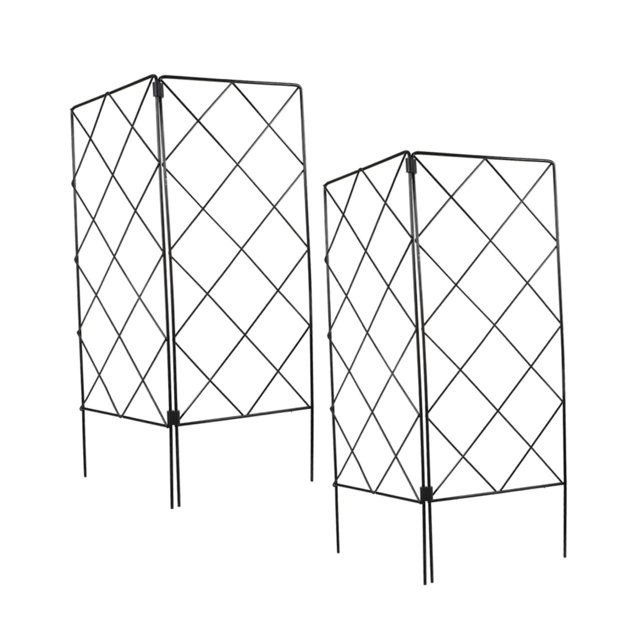 SHINEOFI 2 pièces Support Plantes Grimpantes Pliable et Treillis Jardin Cadre Robuste pour Fleurs et Vignes Extérieures Tuteur pour Croissance Saine et Protection Vents