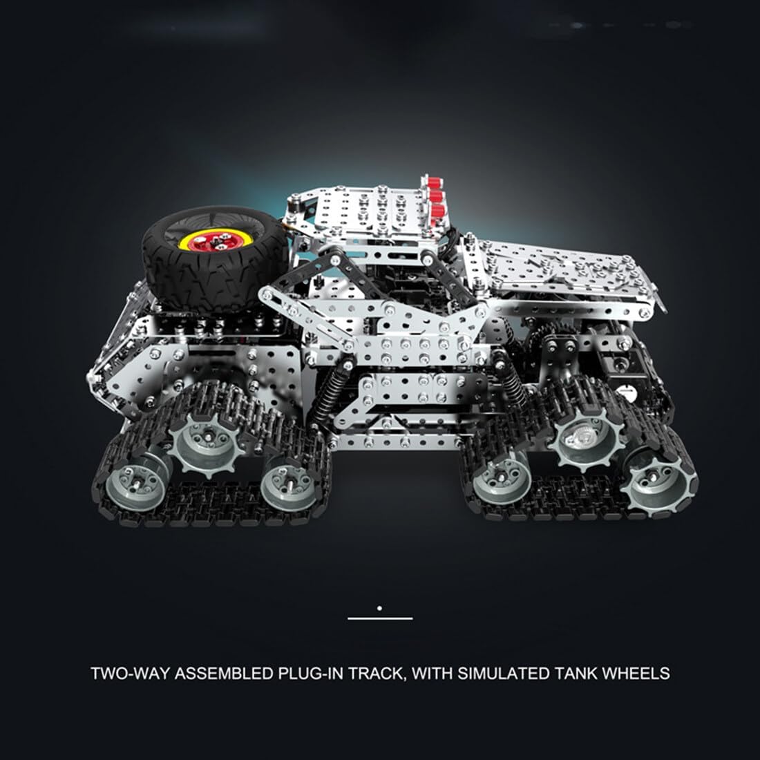 3D Metal Puzzle RC Crawler for Adults, Metal 3D Puzzles Truck Electric RC Off-Road Car Model, 1292PCS Punk Metal Puzzle, DIY Mechanical Assembly Engineering Vehicle -Kit Version, Type 2