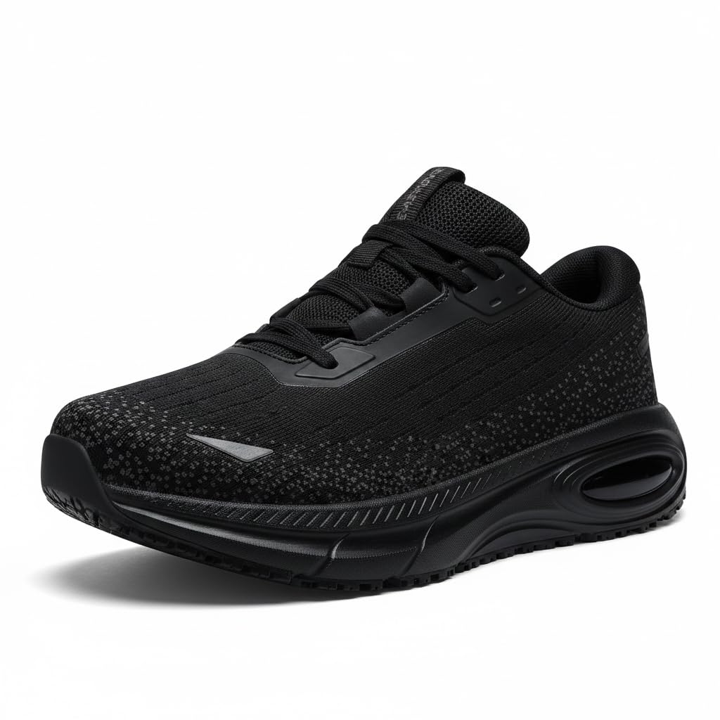 PEAKVIP Men's Non Slip Work Shoes Arch Support Kitchen Nurse Food Service | Wide Slip Res…