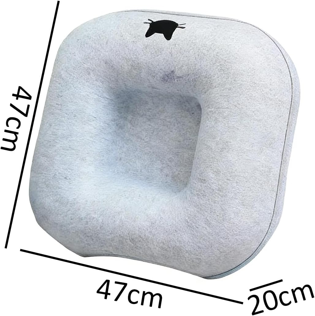 Semi Enclosed Season Detachable Felt Cats Bed and Tunnel for Indoor Pets Offering Privacy and Play Space Cats Play Tunnel