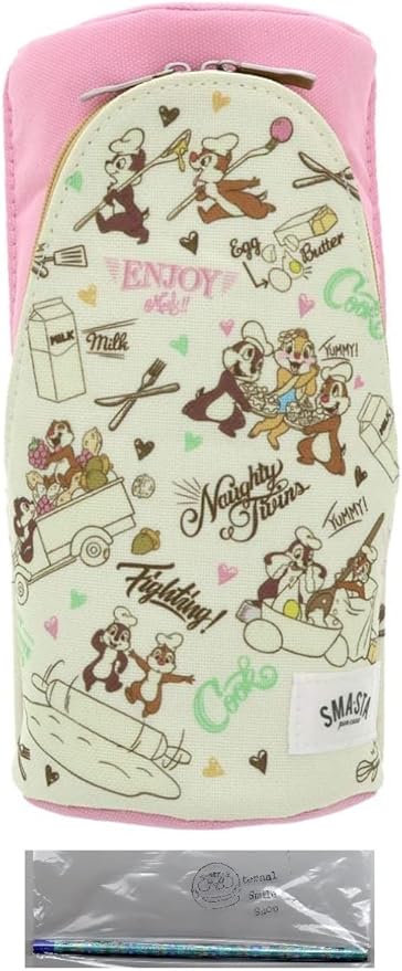 Amazon Disney ディズニー 筆箱 スマスタ スタンド ペンケース ペンポーチ 小物入れ コスメポーチ 化粧ポーチ チップ デール チップとデール 当店オリジナルロゴ入り鉛筆 2点セット ふでばこ 鉛筆 ペンケース 文房具 オフィス用品