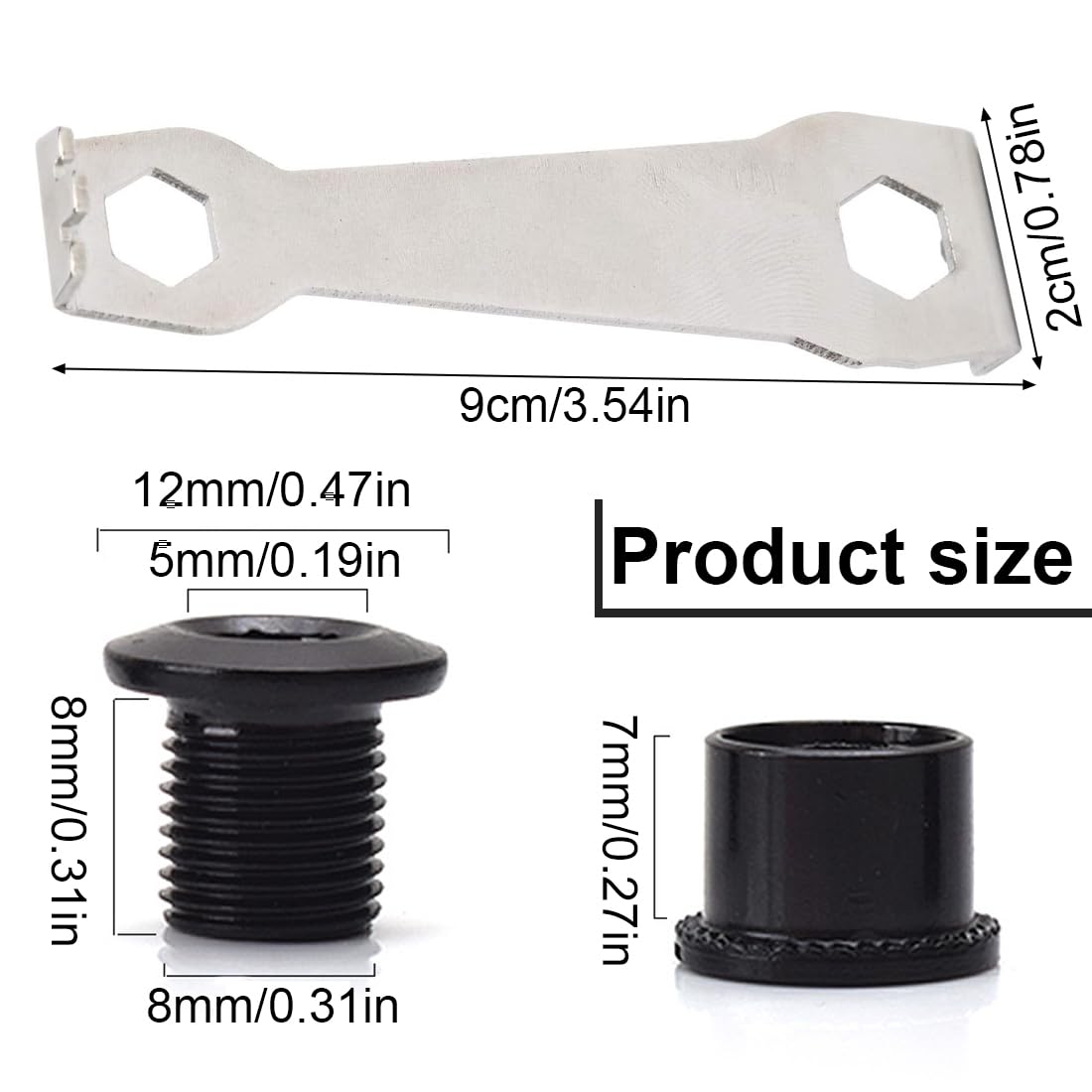 Bulloni Per Corone Bici - Set Da 5 Con Chiave, Per MTB E Bici Da Corsa - Foto 4