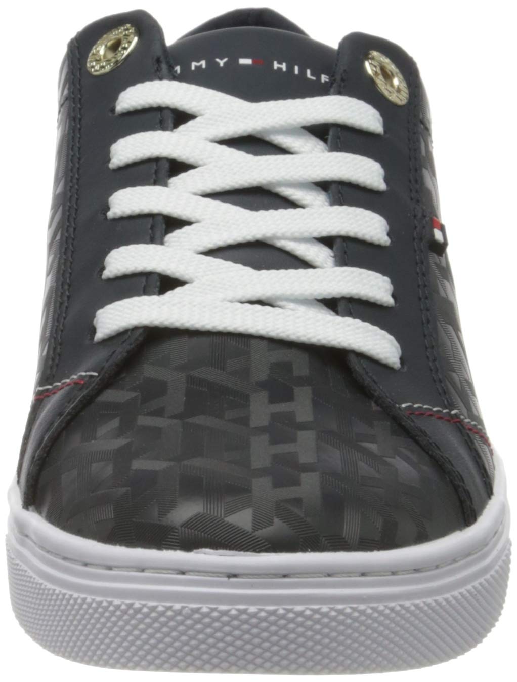 tommy jacquard leather sneaker
