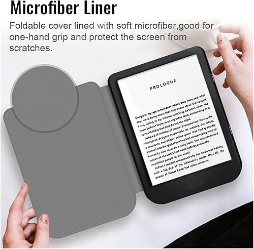 Miniatura 5 de Funda magnética delgada compatible con Kobo Nia Ereader 2020 PU Ebook Smart Cover Ereader Ereader 2020 Ereader Lightweigh Auto Sleep Shell (color
