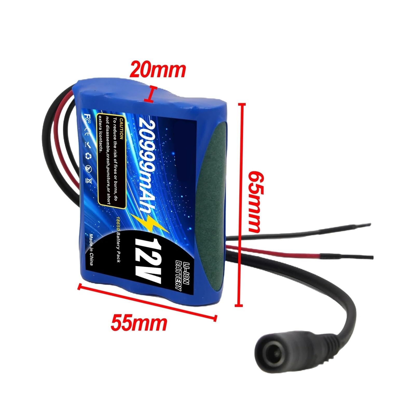 Batteria ai polimeri di Litio 12V 20Ah 12.6V 20000mAh Batteria Ricaricabile for Drone RC + Set di Caricabatterie(20000mAhx2 chargerx1)
