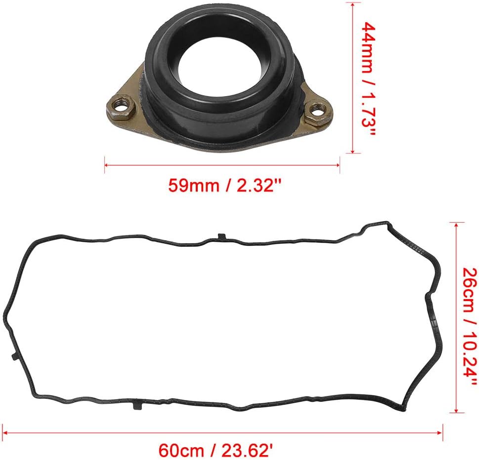 X AUTOHAUX Engine Valve Cover Gasket Set 12030-5A2-A01 for Honda Accord EX-L EX LX-S LX Sport Coupe Sedan 2.4L K24 2013 2014 2015 2016 2017