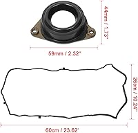 Vista 2 de X AUTOHAUX Juego de juntas de tapa de válvula de motor 12030-5A2-A01 para Honda Accord EX-L EX LX-S LX Sport Coupe Sedan 2.4L K24 2013 2014 2015