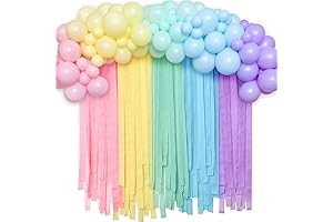 Pastel Streamer Backdrop: Vibrant Rainbow Decorations for Memorable Events