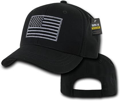 Rapdom Tactical USA Embroidered Operator Cap, Black
