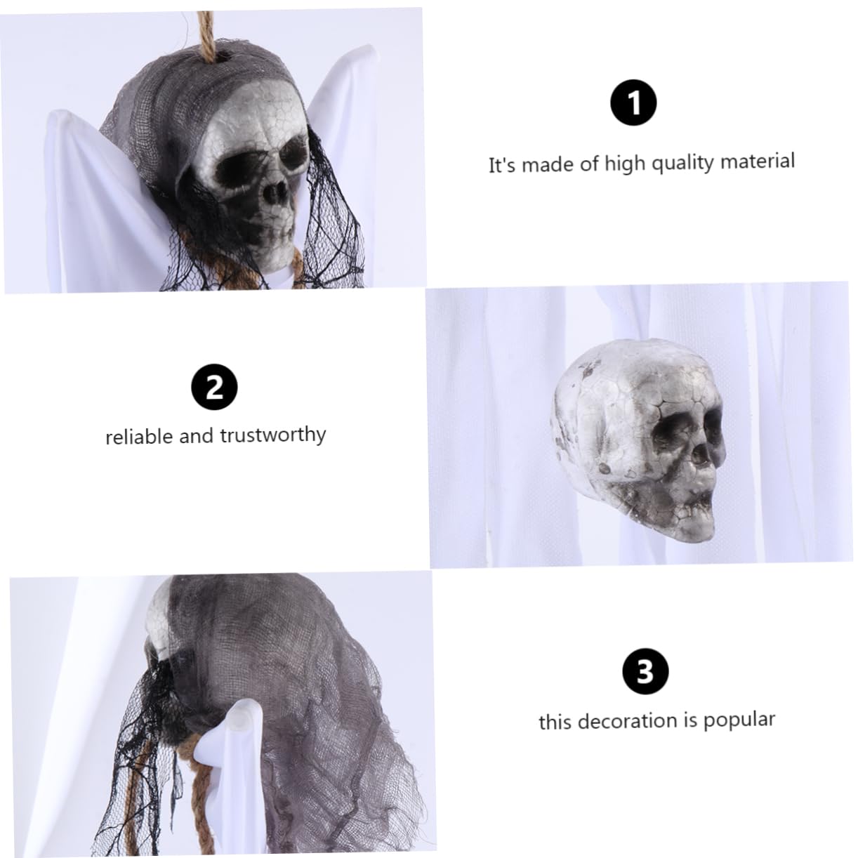 BESPORTBLE 6pezzi Decorazione da Appendere per Halloween di Fantasmi Pendenti per Porte Accessori per Feste e Decorazioni Spettrali Atmosfera da Halloween Garantita