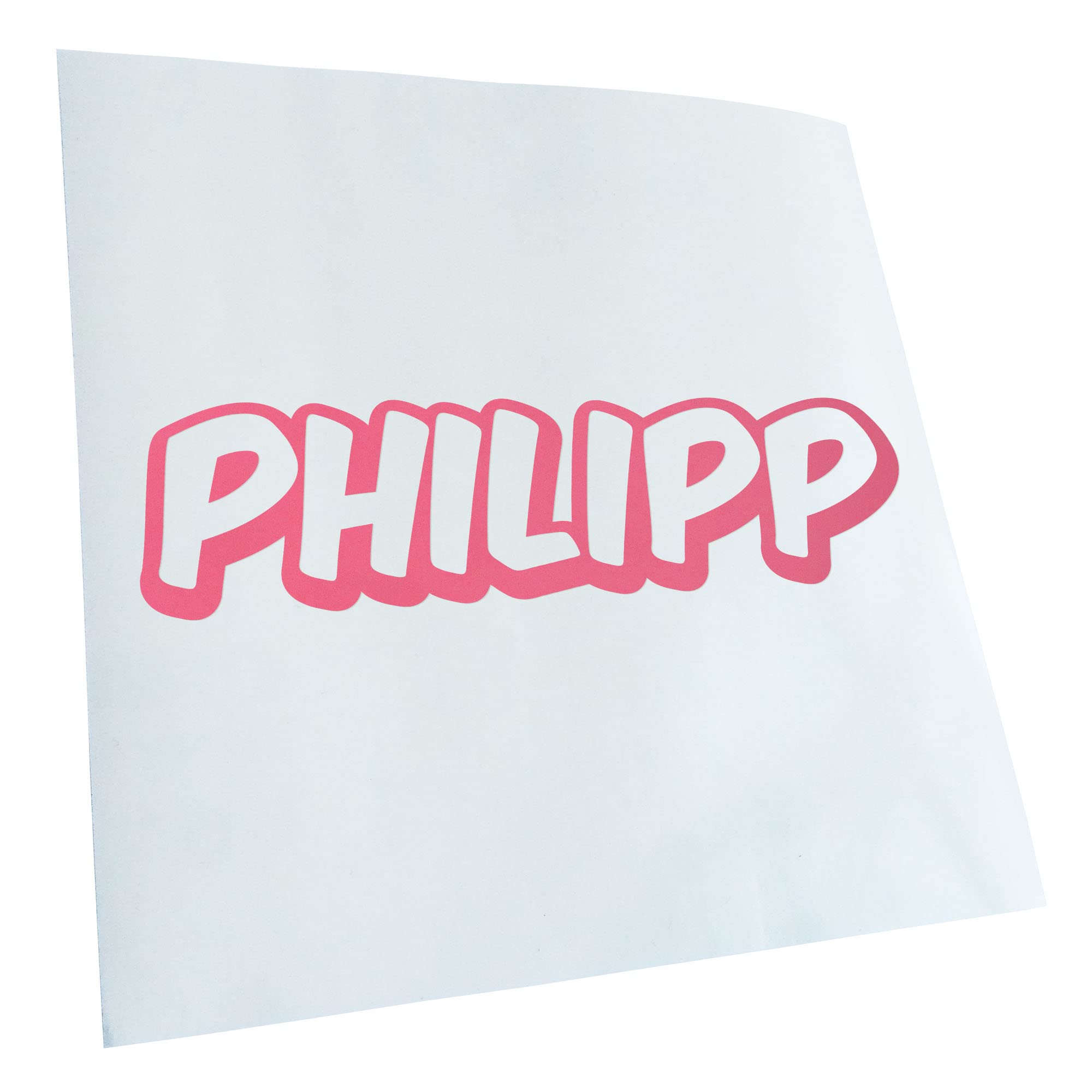 Kiwistar Philipp First Name Boys Sticker 25 Colours Neon Matt
