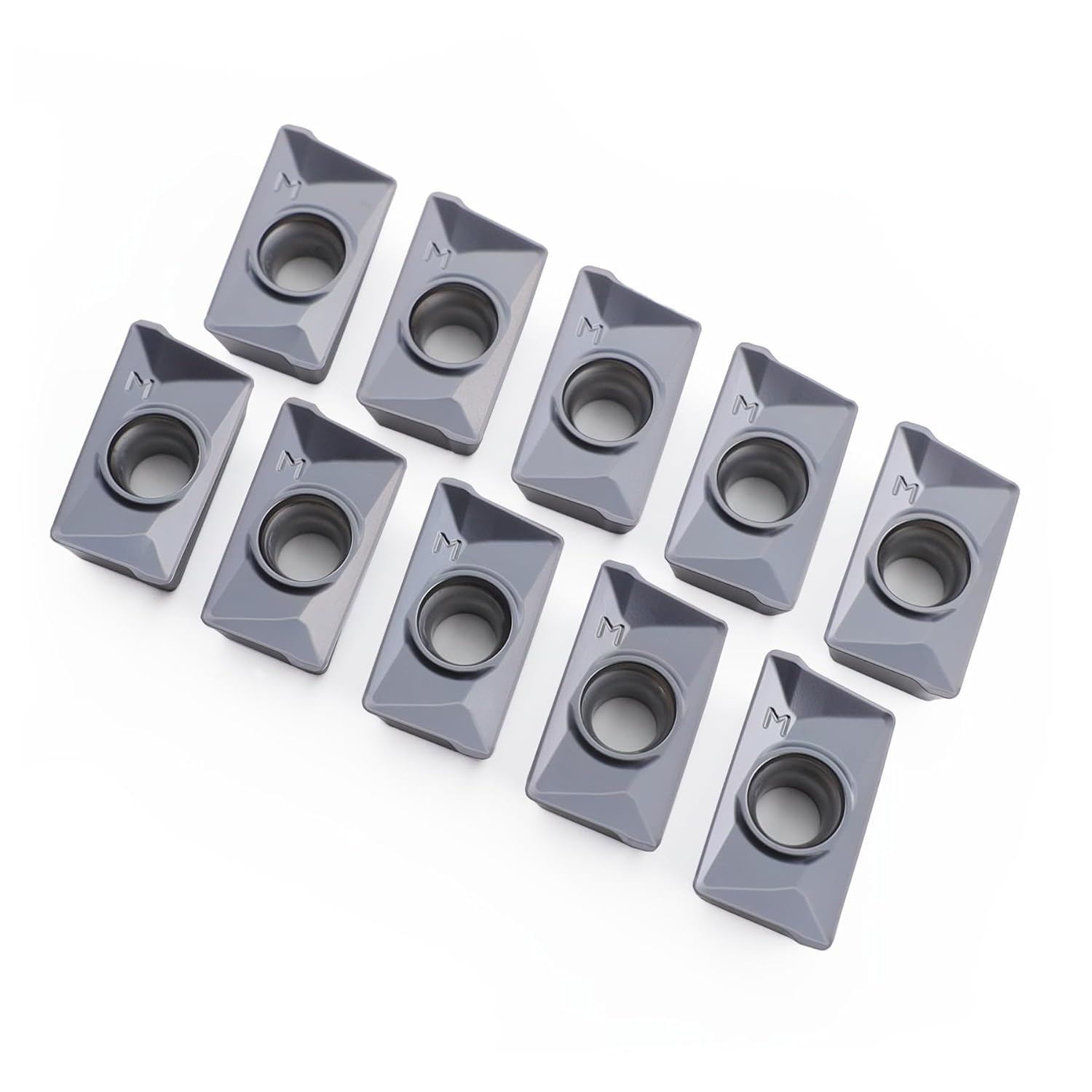 10Pcs R0.8 APKT1604 Indexable Milling Inserts APKT160408, CNC Carbide Inserts for Machining Steel and Stainless Steel