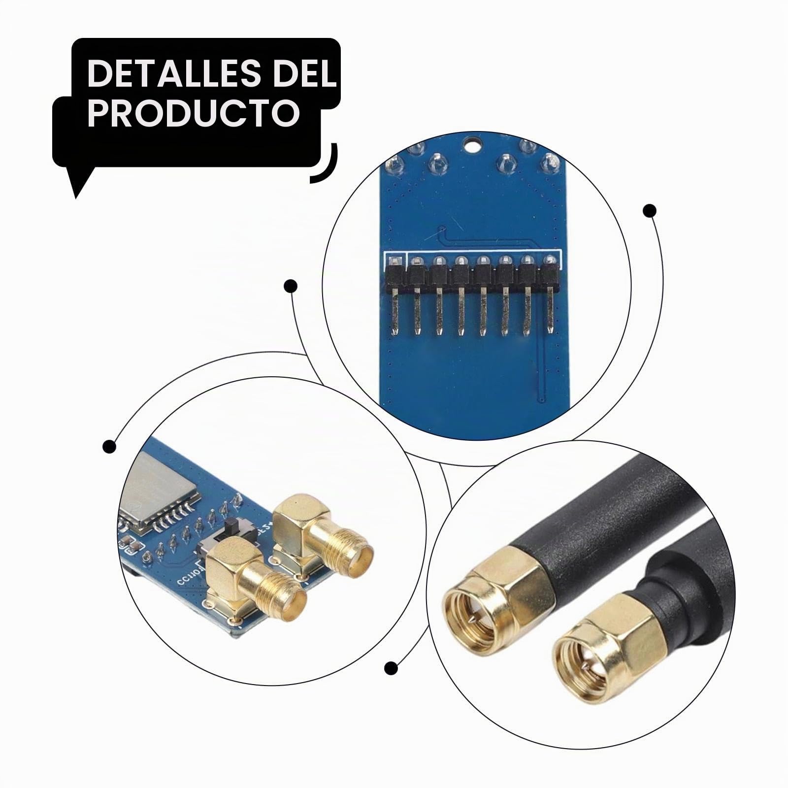 DAZZLEEX Para M5Stack StickC Plus 2 en 1 Módulo RF CC1101 NRF24 IoT Placa de Desarrollo con antenas y cable Grove para proyectos de comunicación inalámbrica (con cáscara)