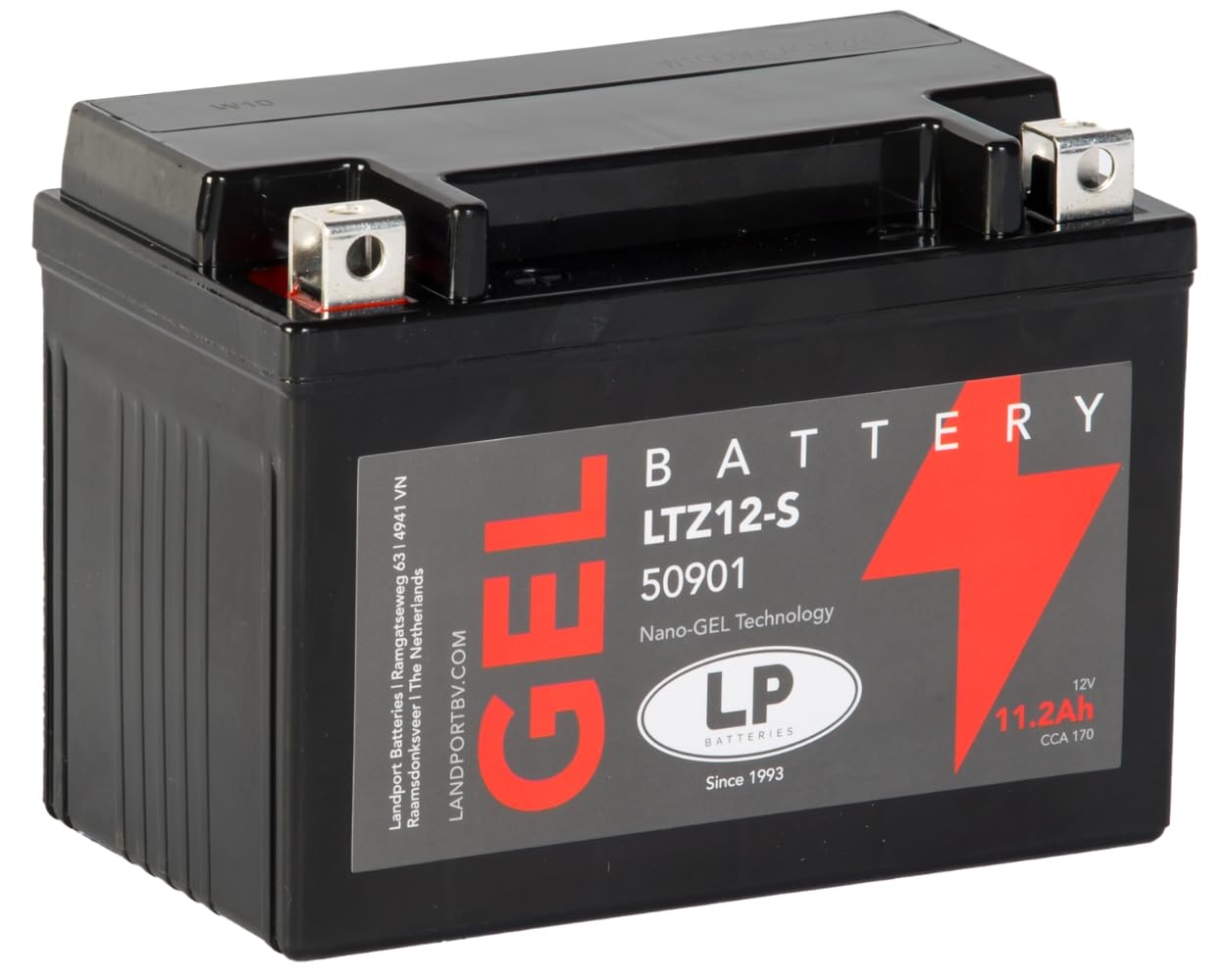 Batería de gel Landport LP para motocicleta (12 voltios, 11,2 Ah) - MG LTZ12-S