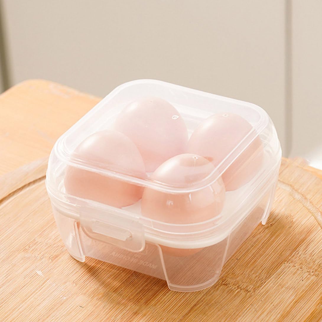 Portauova Con Coperchio Trasparente – 4 Pezzi In Plastica Per Frigorifero, Contenitore Impilabile Per 18 Uova (72 Uova Totali)