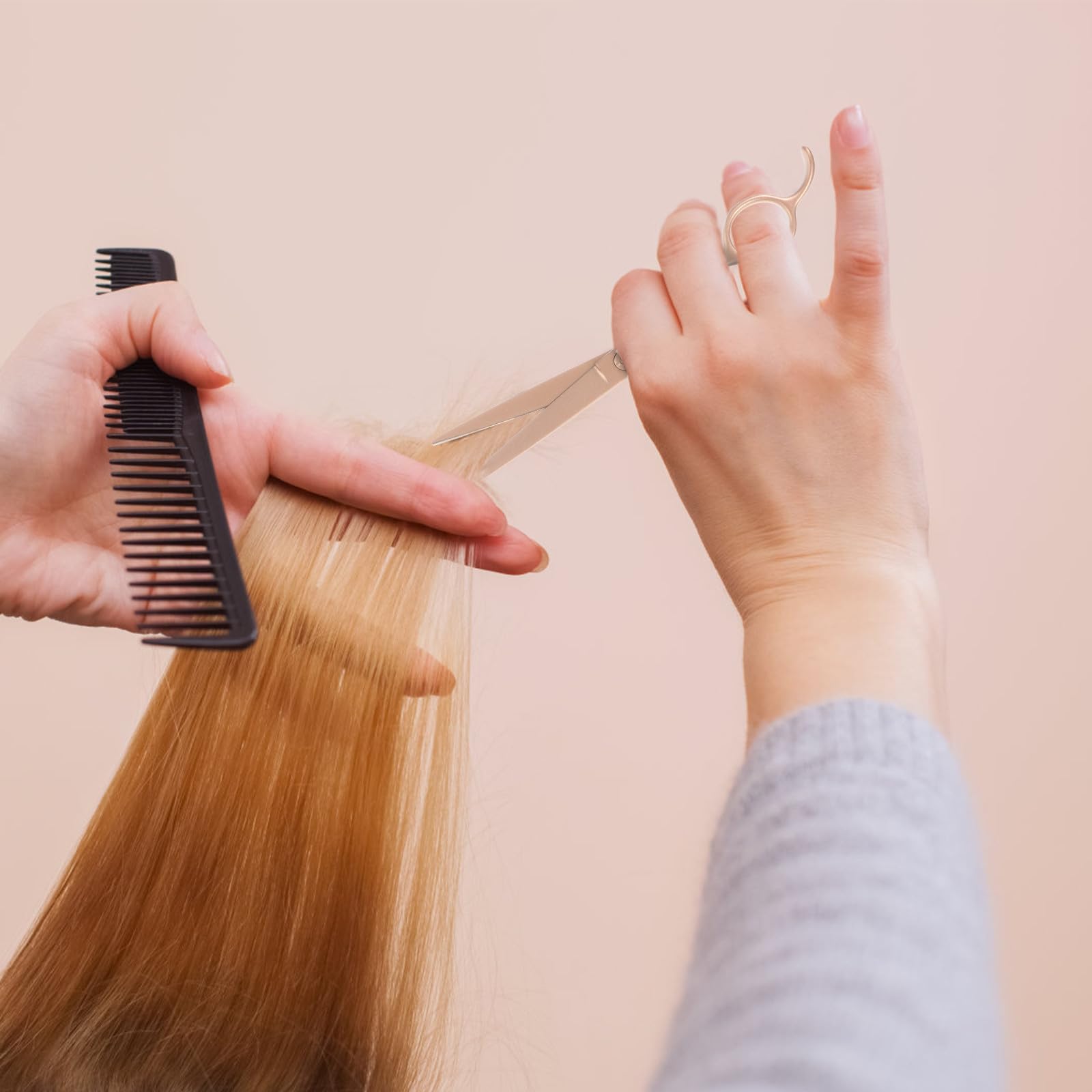 Friseurschere 6 Zoll aus Edelstahl, 2 Stück, Goldfarben, Elegant