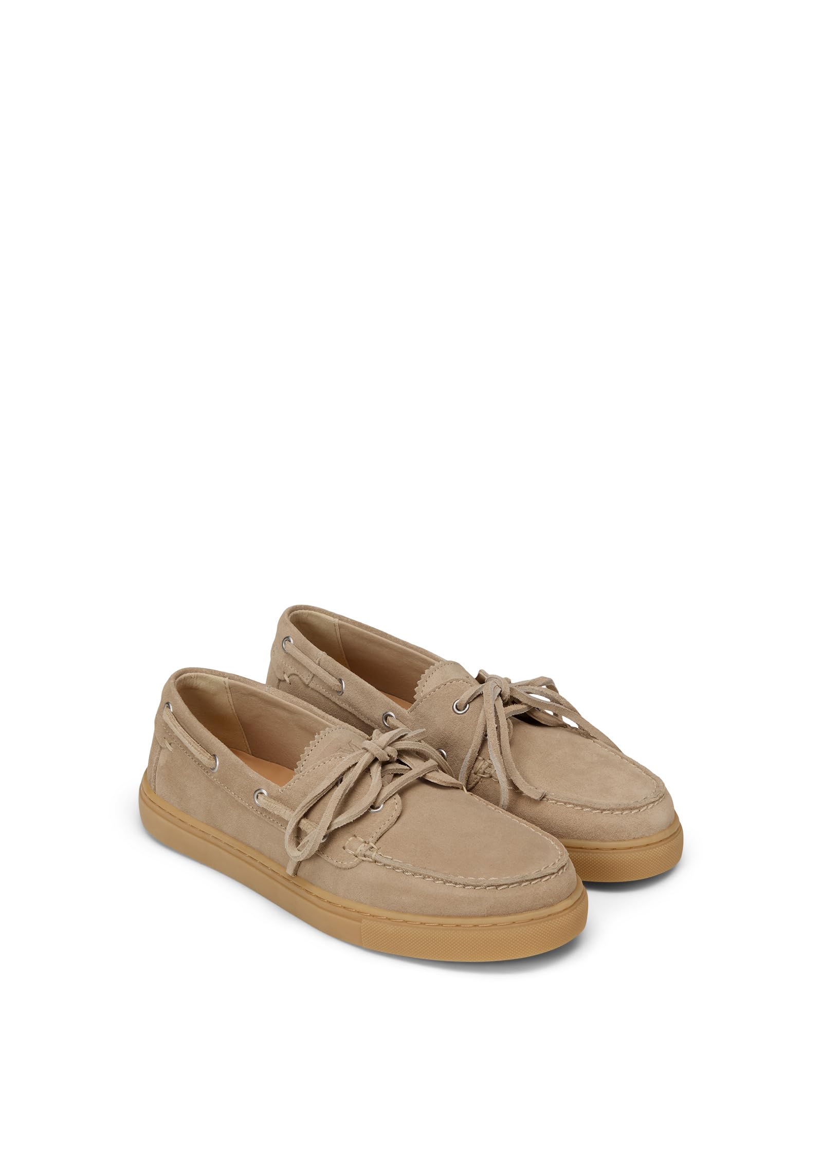 Marc O’ Polo Damen - Schnürschuhe Kara 1B in beige Rauleder