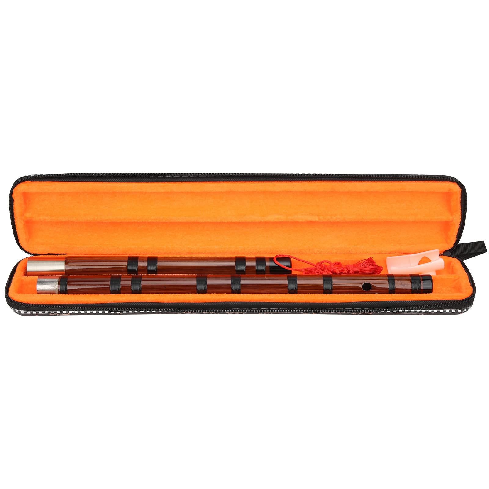 Fafeicy Flûte de Bambou Professionnelle Flûte en Bambou, Flauta Transversal Bambu Em C C Cot 8 Ans Dried Dizi Amère avec Film de Corporel en Relief et Colle Solide