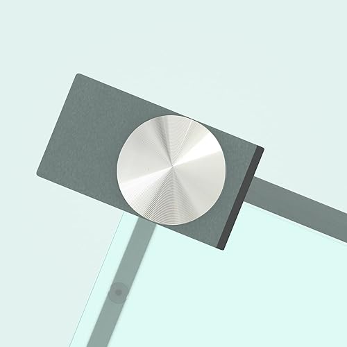 Miniatura 8 de Mesa auxiliar de cristal, mesa auxiliar para sala de estar, mesa de esquina pequeña, vidrio templado transparente y patas de metal gris, 2 capas