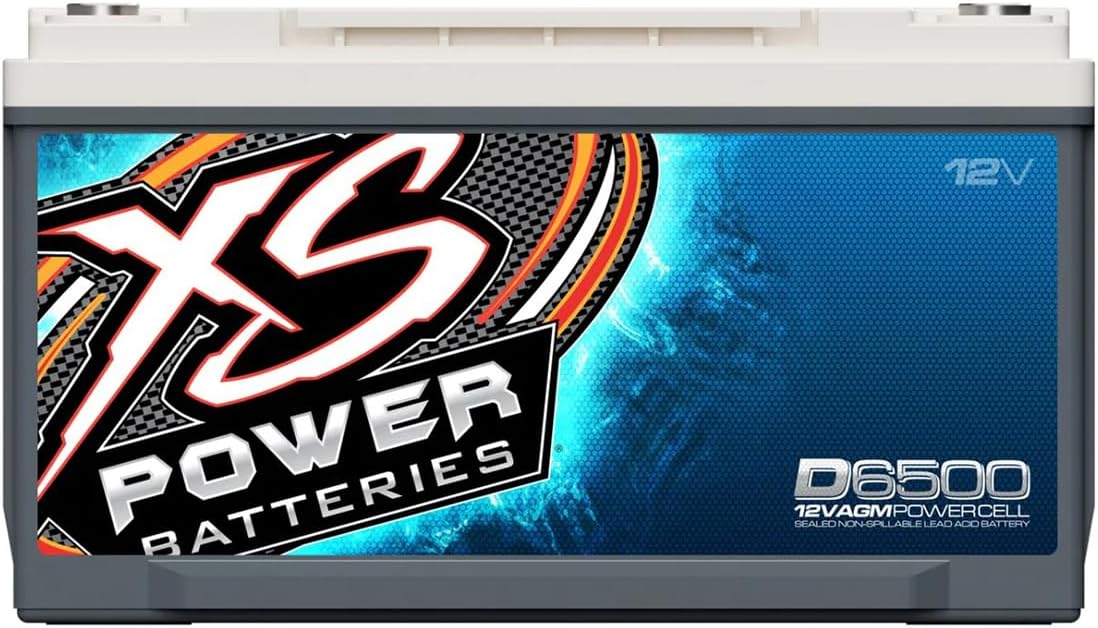 XS Power D6500 XS Series 12V 3,900 Amp AGM High Output Battery with M6 Terminal Bolt
