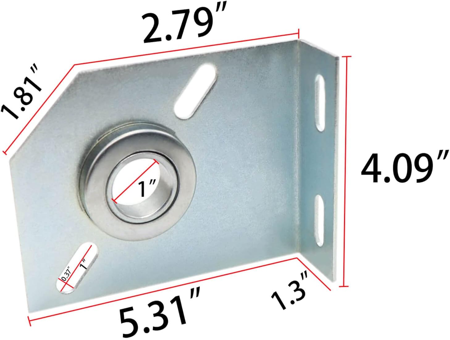 Garage Door Spring Center Bearing Bracket, Garage Door Spring Anchor Center Plate, 3-3/8"