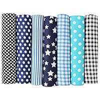 UOOOM Lot De 6pcs 50 X 50 Cm Patchwork Coton Tissu DIY Fait à La