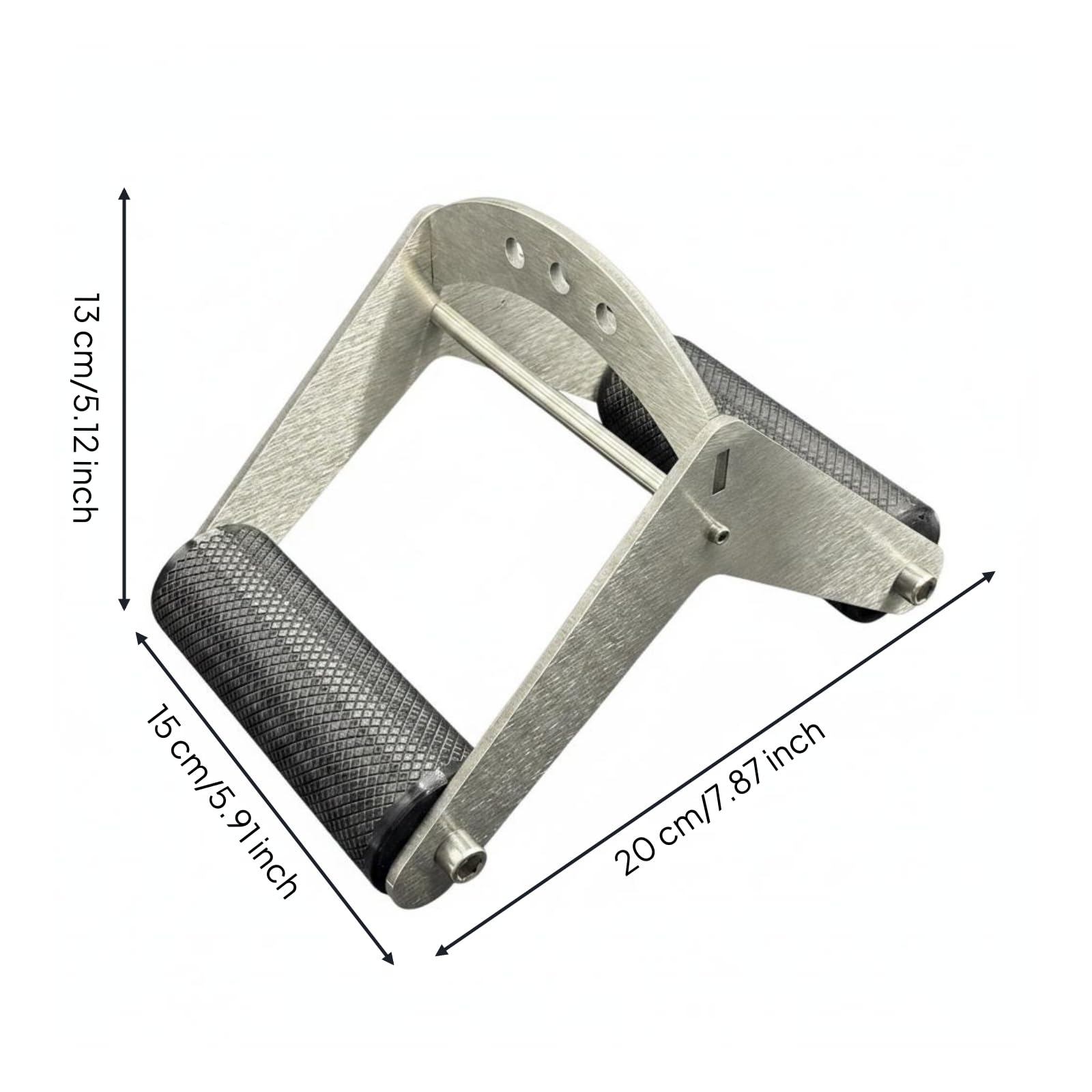 Dispositivo Allenamento Polso Strumento Rinforzo Presa Rotazioni Polso E Pronazione Struttura Acciaio Carico con Dischi 2in Adatto per Preparazione, Maniglia In Plastica Da 6 Cm