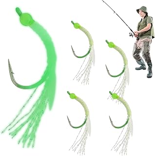 Señuelo de - Juego de 5 Cebos Artificiales con Cola Reflectante,4.5 Cm Señuelo con Cola Reflectante | para Nocturna y en Agua Salada, Perca y Lucioperca